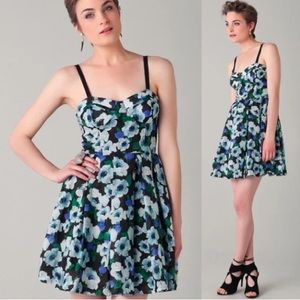 BB Dakota Women's Blue Floral Corset Style Dress size 2